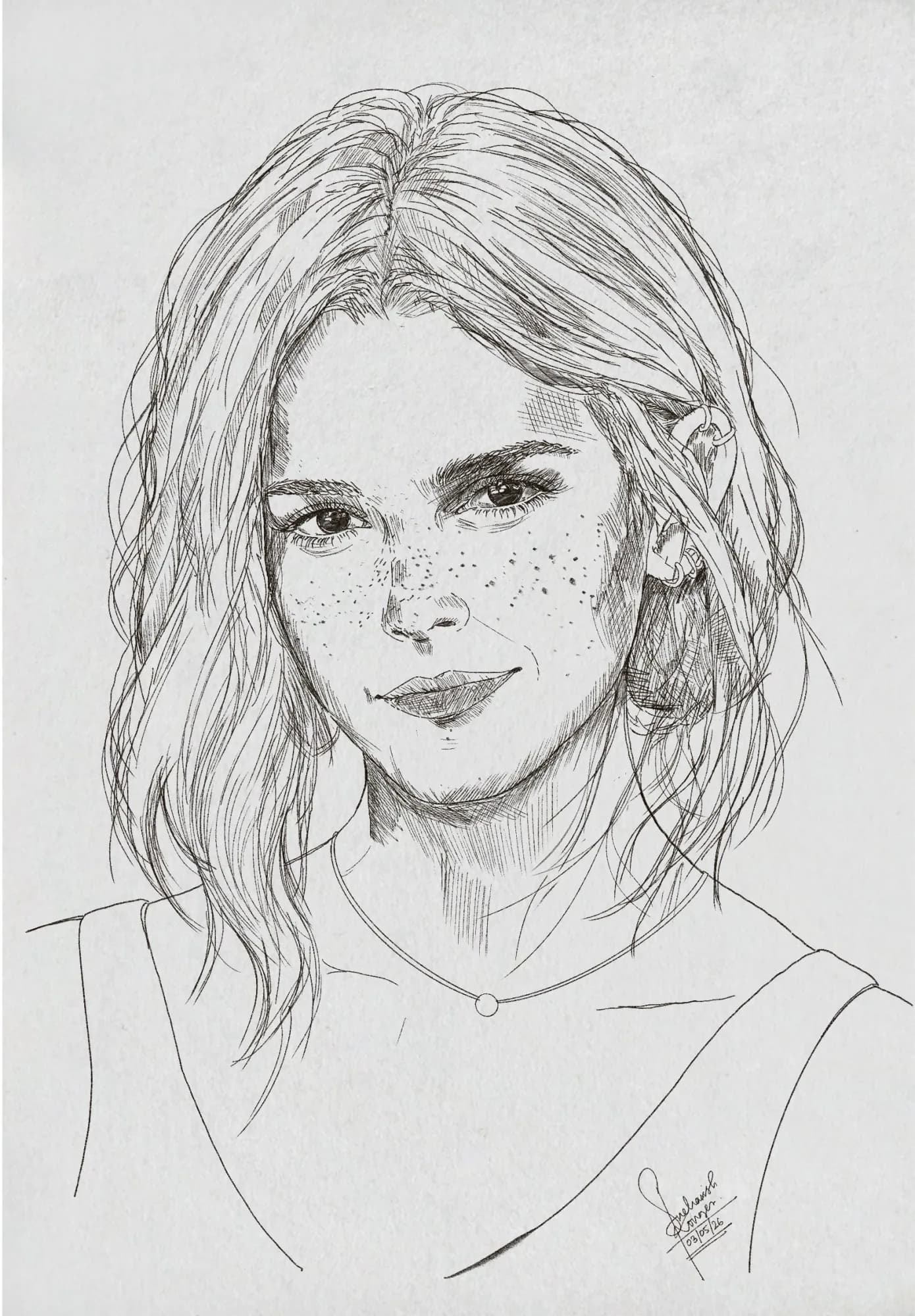 Emma Watson — anime & pop-culture, graphite — procreate