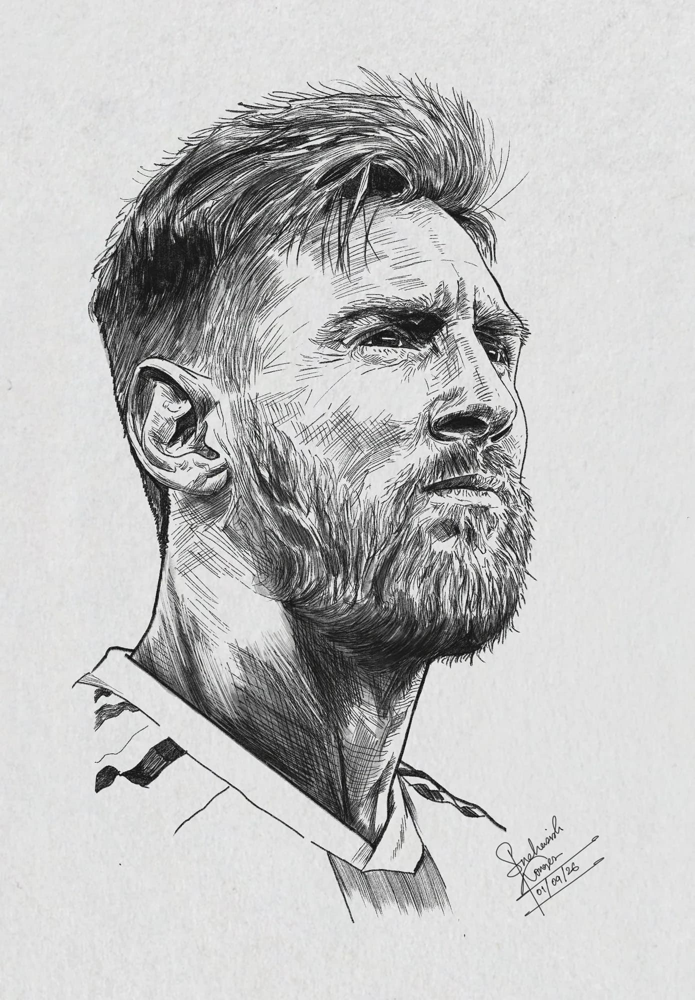 Messi — anime & pop-culture, ink — procreate