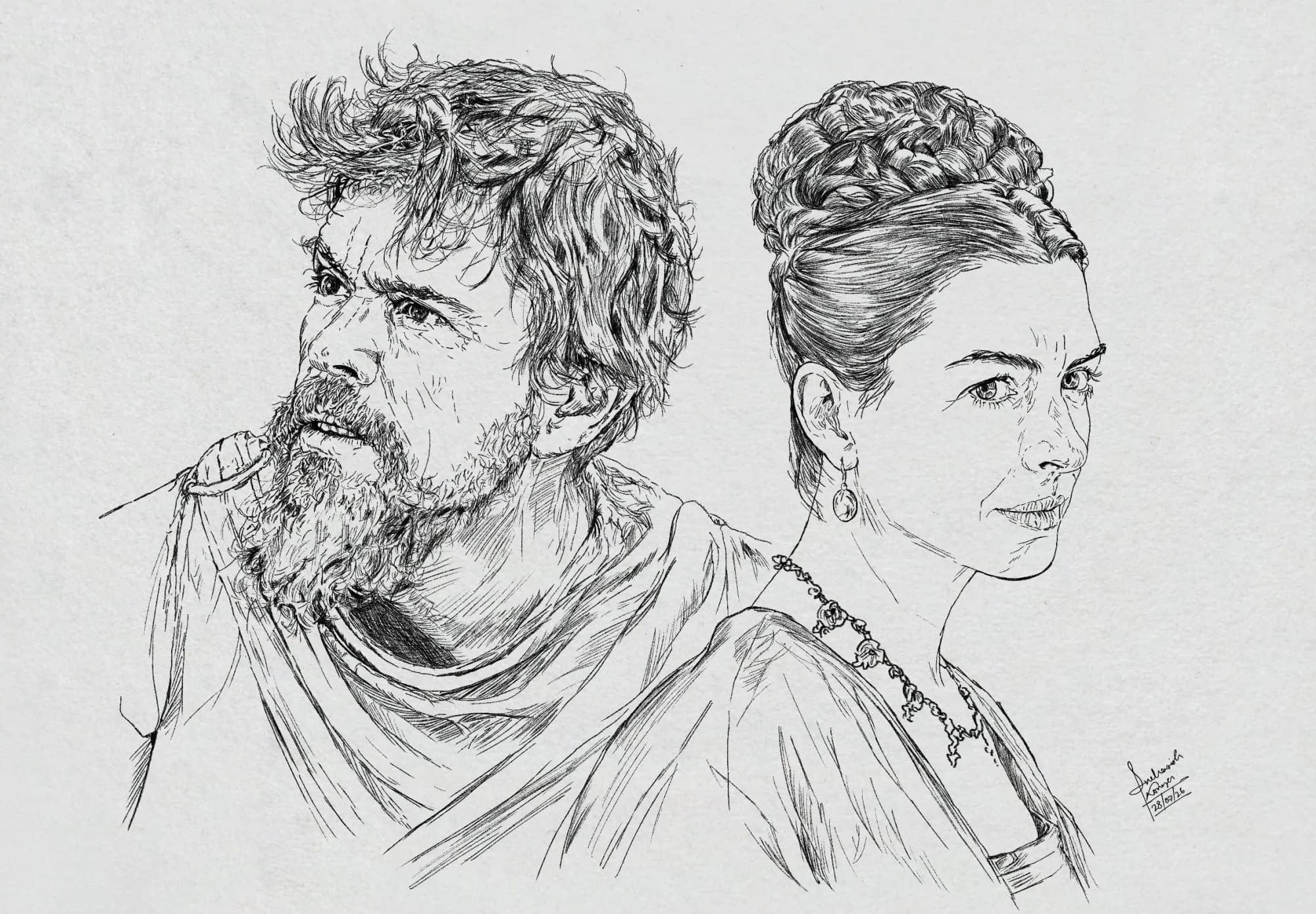 Odyssey — anime & pop-culture, graphite — procreate