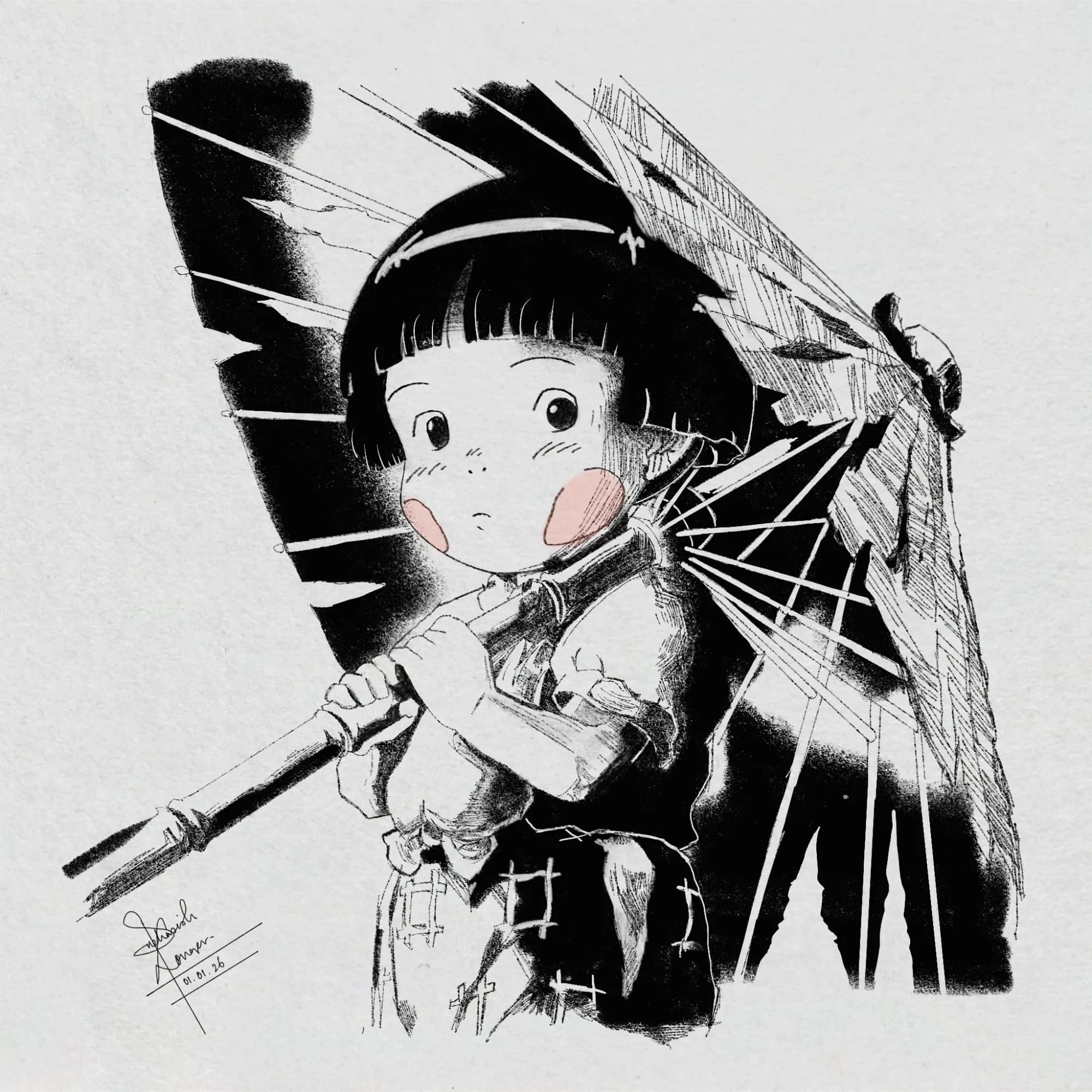 Setsuko — anime & pop-culture, digital — procreate