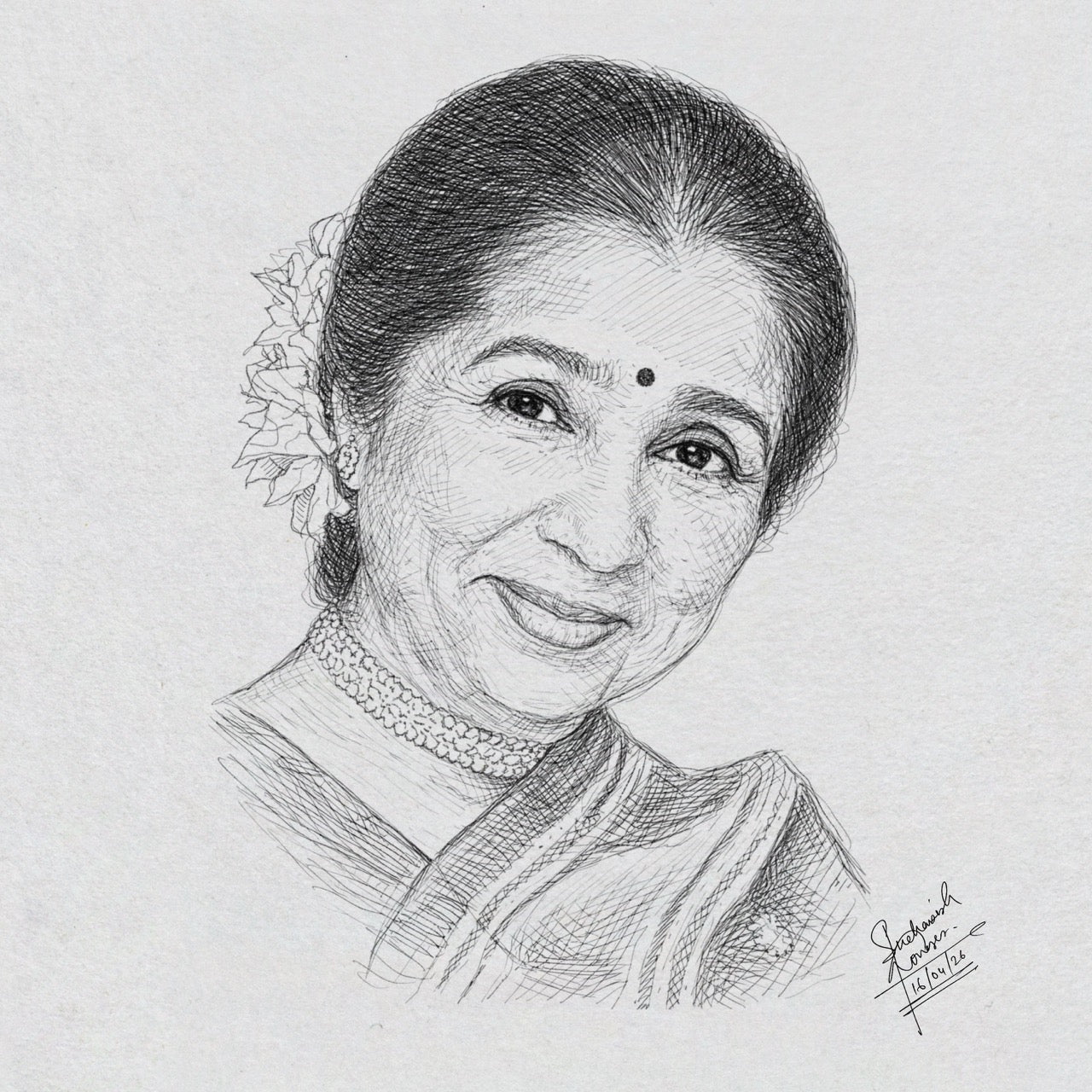 Asha Bhosle Portrait