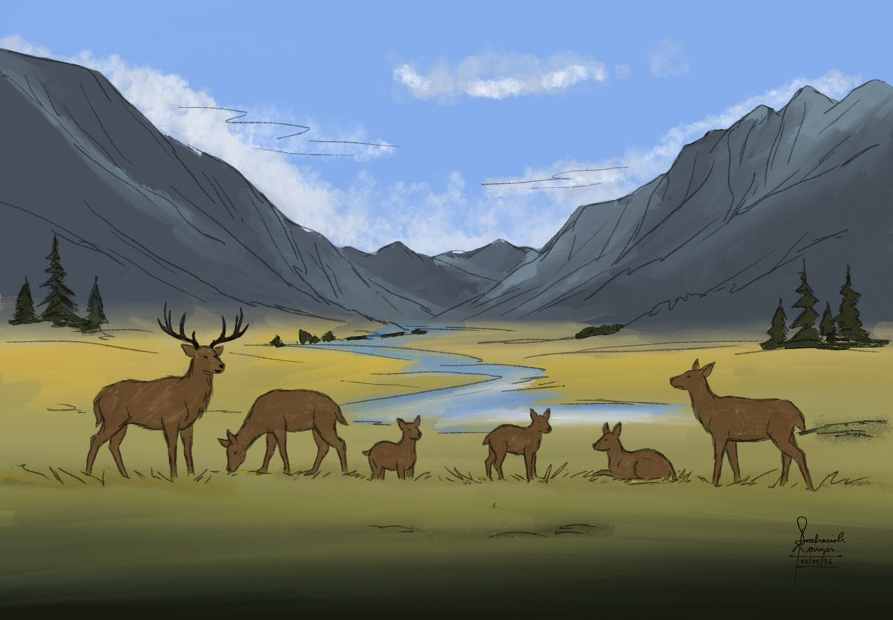 Mountain Valley Herd – Fine Art Landscape Print