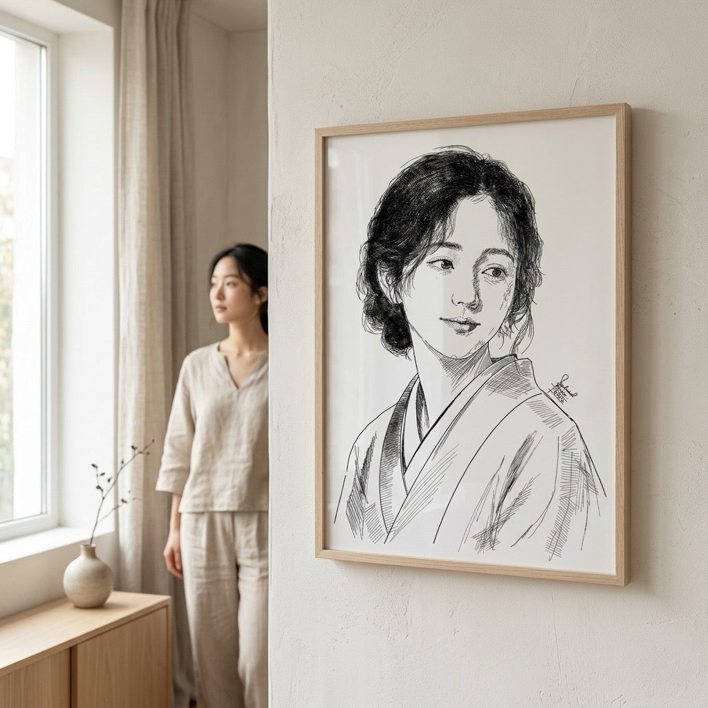 Grace in Stillness- Fine Art Sketch