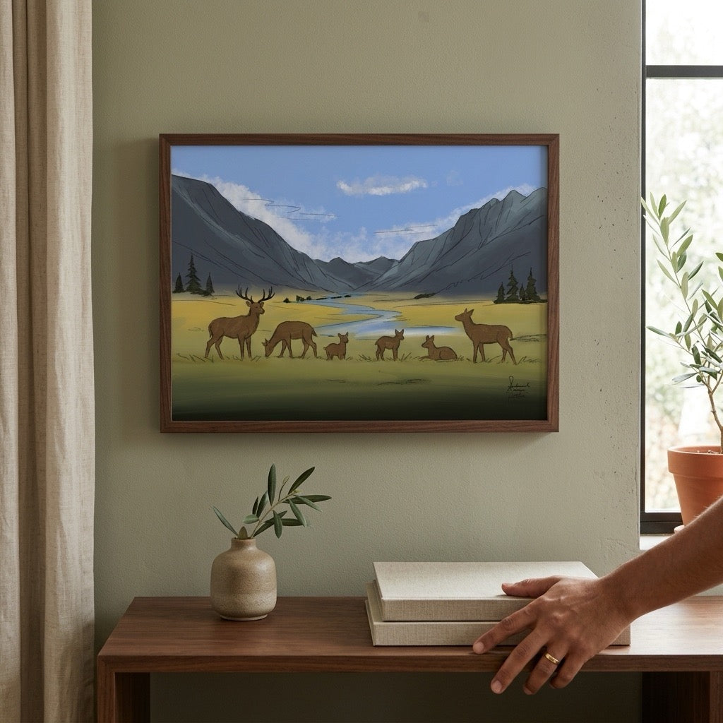 Mountain Valley Herd – Fine Art Landscape Print