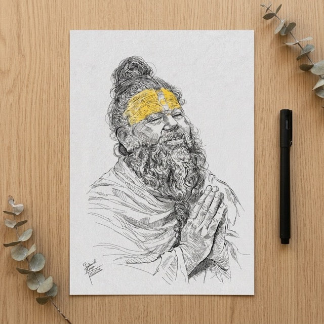 Premanand Ji Maharaj Sketch